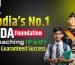 Banner of LWS NDA Foundation Coaching for students from 9th to 12th, showing a young student with books, an NDA cadet, and the Supreme Court building, promoting guaranteed success.